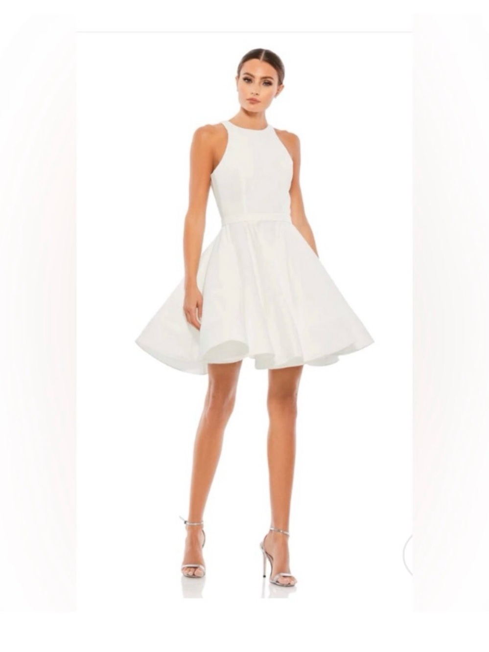 White Fit-and-Flare Mini Dress